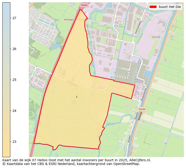 Afbeelding van de buurt Het Die op de kaart.