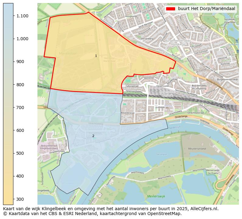 Afbeelding van de buurt Het Dorp/Mariëndaal op de kaart.