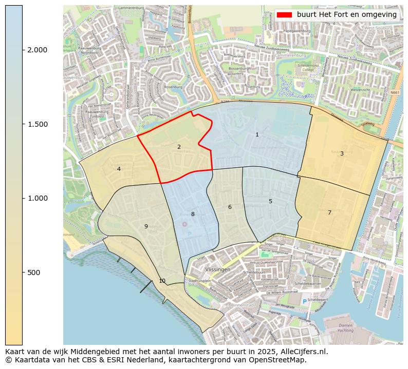 Afbeelding van de buurt Het Fort en omgeving op de kaart.