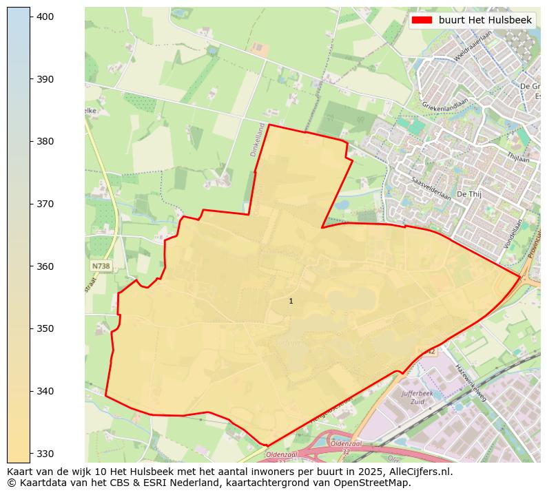 Afbeelding van de buurt Het Hulsbeek op de kaart.