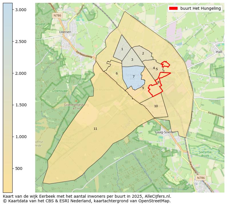 Afbeelding van de buurt Het Hungeling op de kaart.