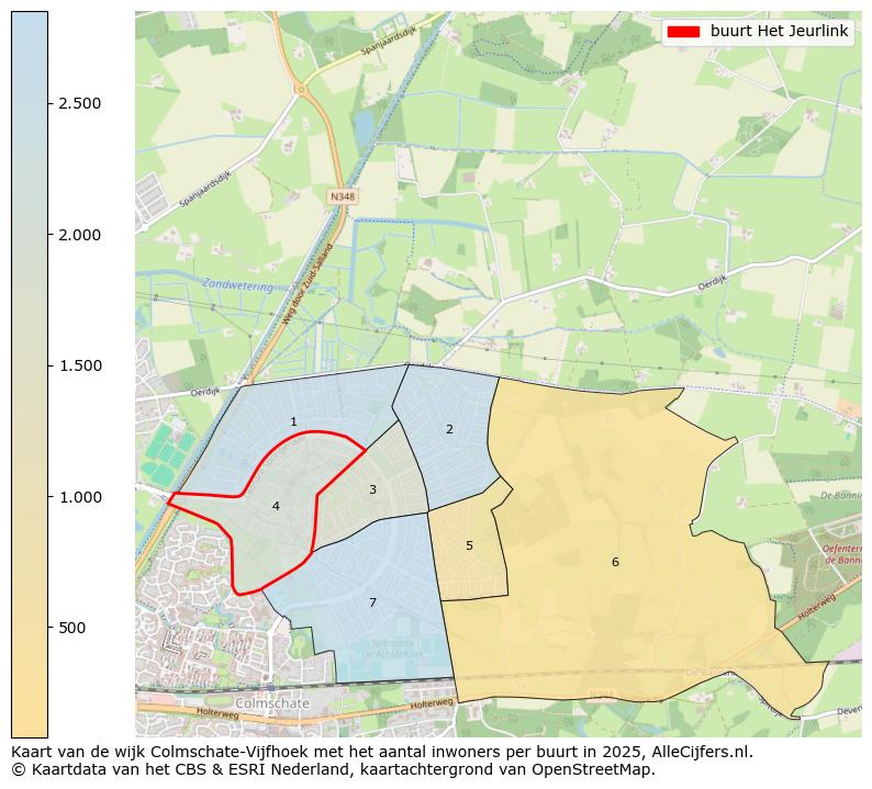 Afbeelding van de buurt Het Jeurlink op de kaart.