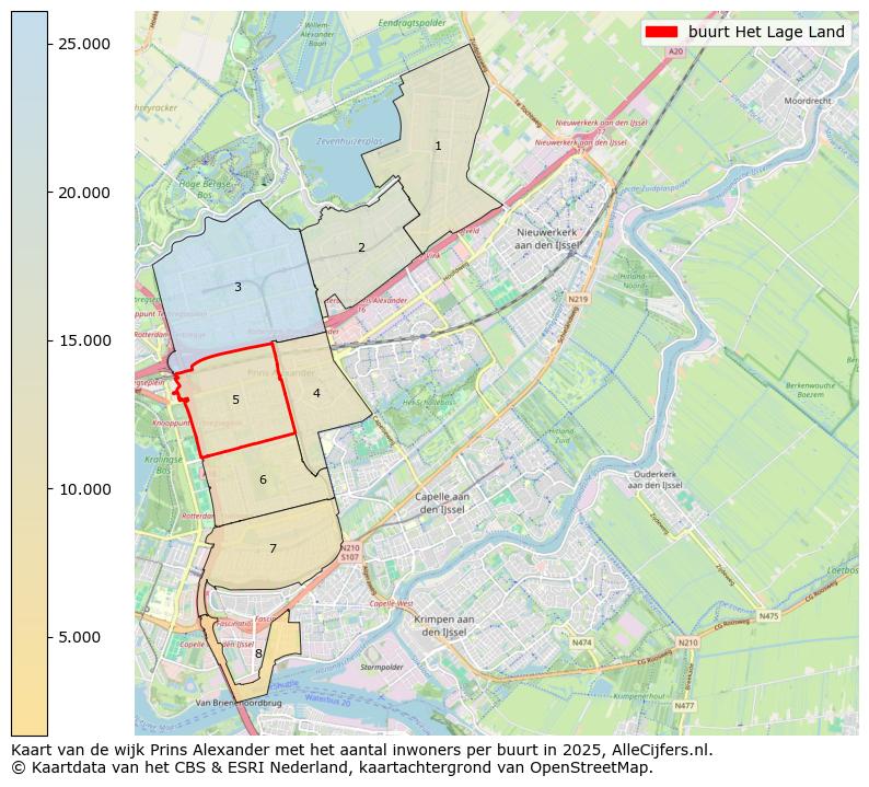Afbeelding van de buurt Het Lage Land op de kaart.