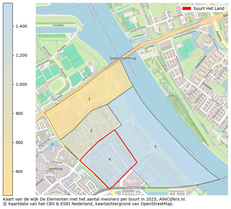 Afbeelding van de buurt Het Land op de kaart.