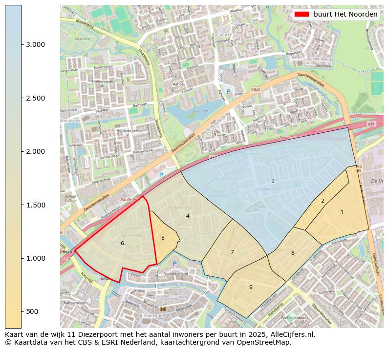 Afbeelding van de buurt Het Noorden op de kaart.