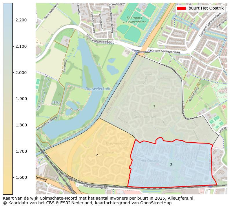 Afbeelding van de buurt Het Oostrik op de kaart.