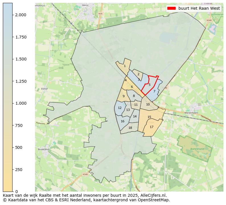 Afbeelding van de buurt Het Raan West op de kaart.