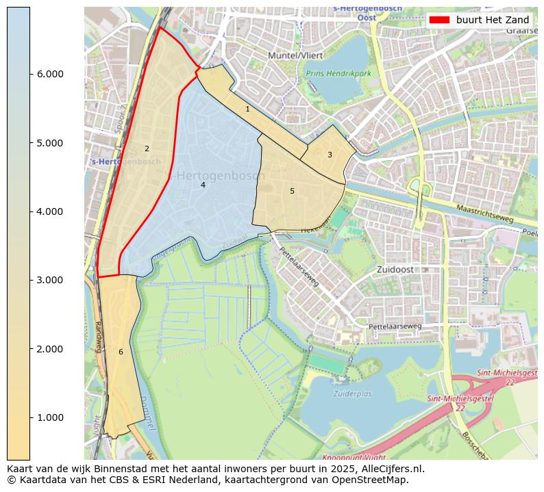 Afbeelding van de buurt Het Zand op de kaart.