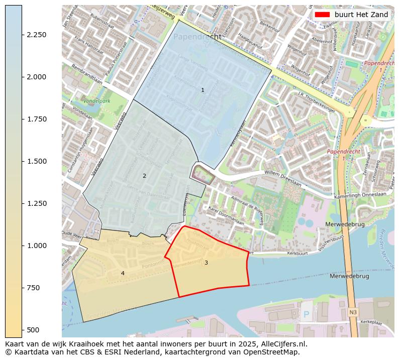 Afbeelding van de buurt Het Zand op de kaart.
