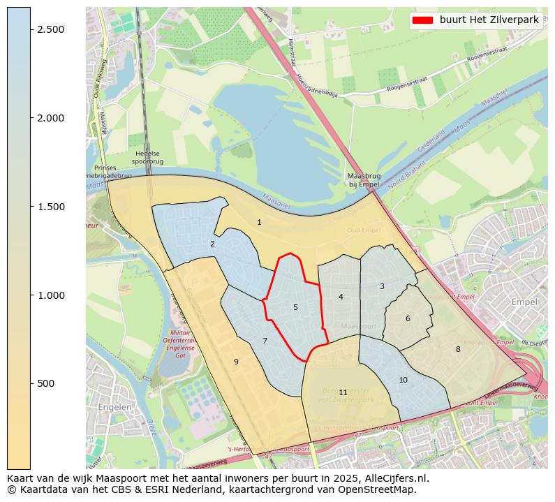 Afbeelding van de buurt Het Zilverpark op de kaart.