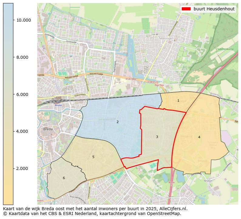 Afbeelding van de buurt Heusdenhout op de kaart.
