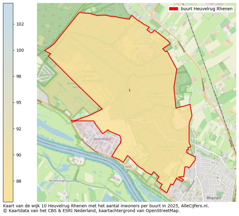Afbeelding van de buurt Heuvelrug Rhenen op de kaart.
