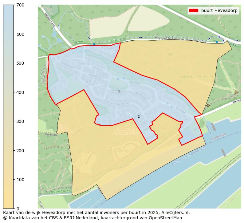 Afbeelding van de buurt Heveadorp op de kaart.