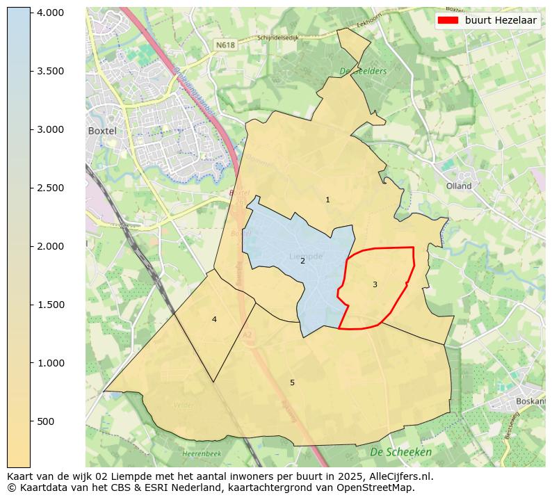 Afbeelding van de buurt Hezelaar op de kaart.