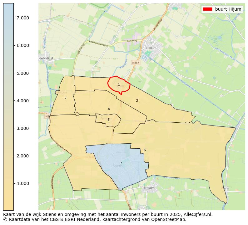 Afbeelding van de buurt Hijum op de kaart.