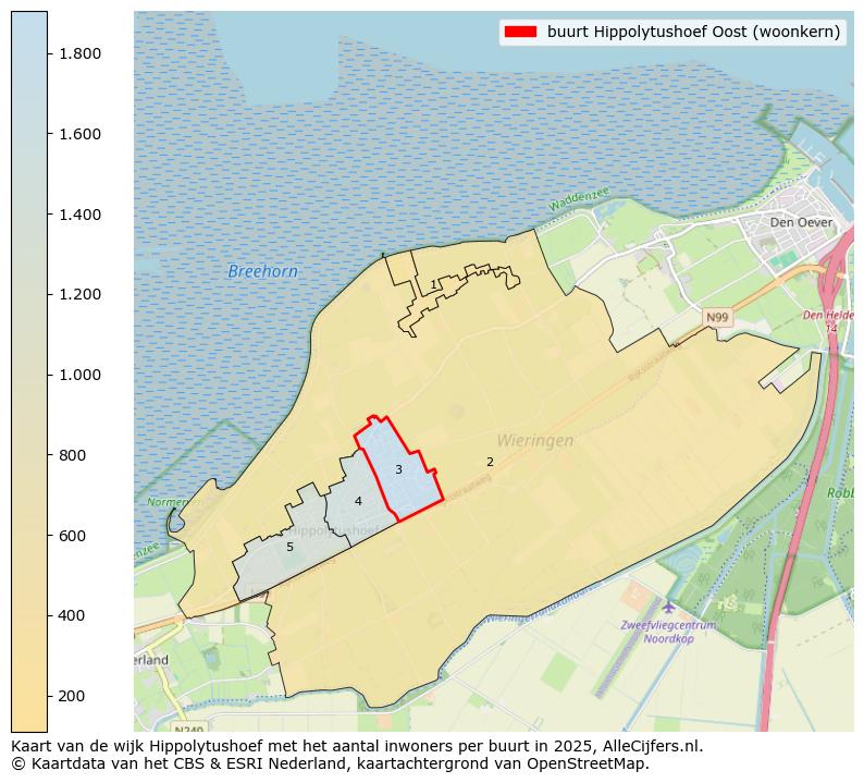 Afbeelding van de buurt Hippolytushoef Oost (woonkern) op de kaart.