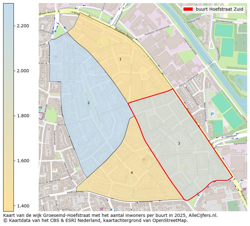 Afbeelding van de buurt Hoefstraat Zuid op de kaart.