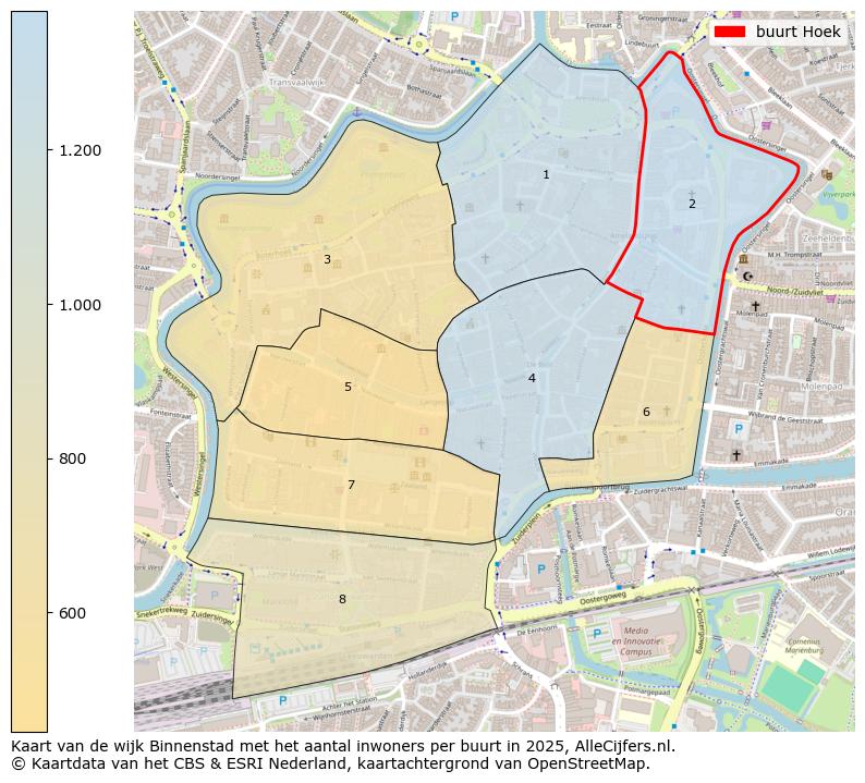 Afbeelding van de buurt Hoek op de kaart.