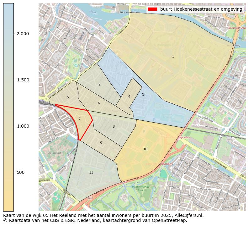 Afbeelding van de buurt Hoekenessestraat en omgeving op de kaart.