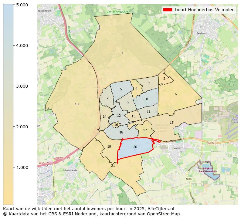 Afbeelding van de buurt Hoenderbos-Velmolen op de kaart.