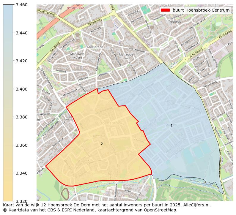 Afbeelding van de buurt Hoensbroek-Centrum op de kaart.