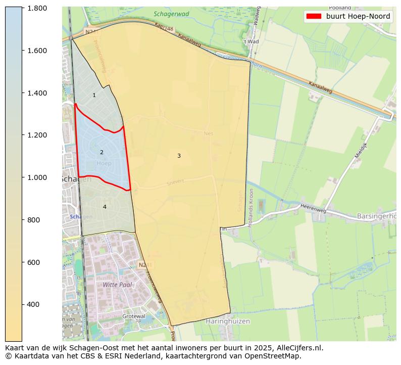 Afbeelding van de buurt Hoep-Noord op de kaart.