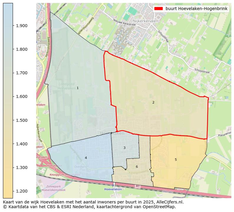 Afbeelding van de buurt Hoevelaken-Hogenbrink op de kaart.