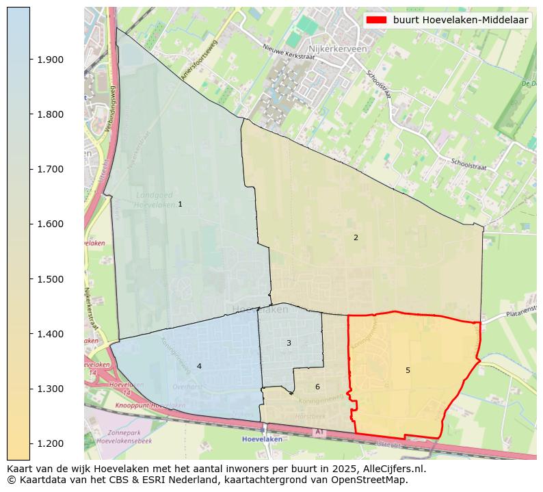 Afbeelding van de buurt Hoevelaken-Middelaar op de kaart.