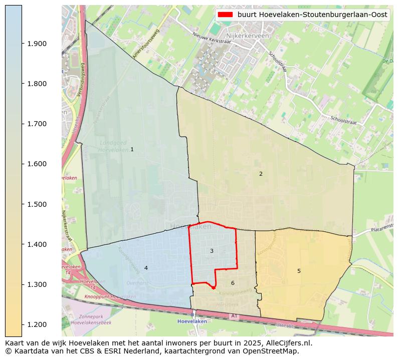 Afbeelding van de buurt Hoevelaken-Stoutenburgerlaan-Oost op de kaart.