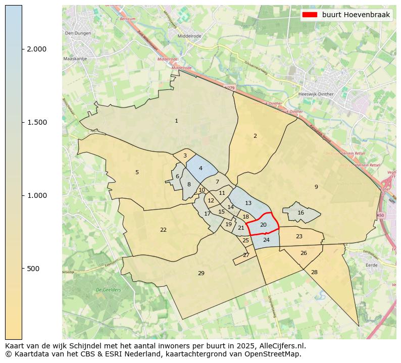 Afbeelding van de buurt Hoevenbraak op de kaart.