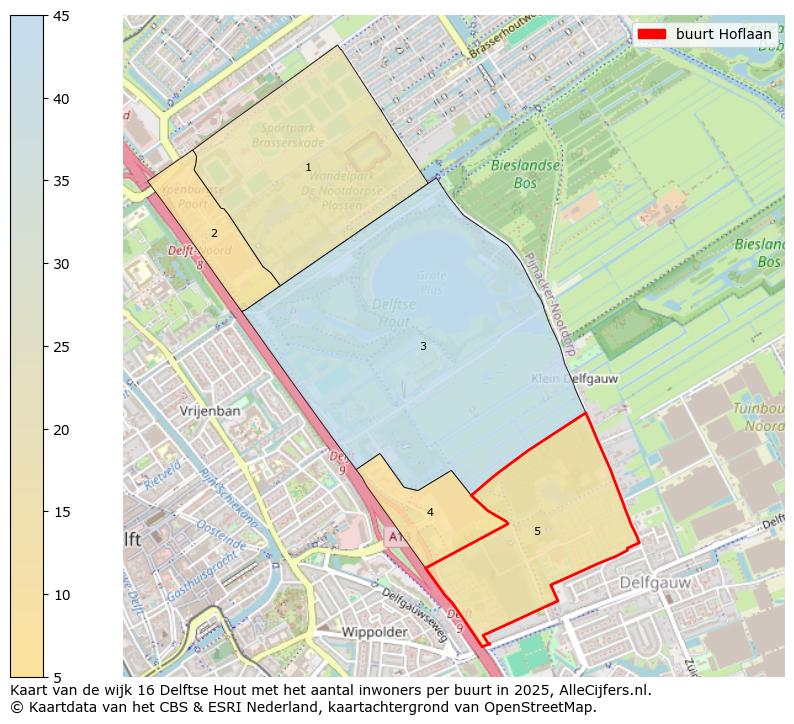 Afbeelding van de buurt Hoflaan op de kaart.