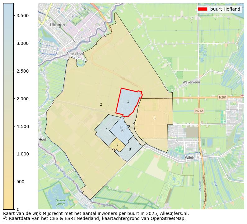 Afbeelding van de buurt Hofland op de kaart.