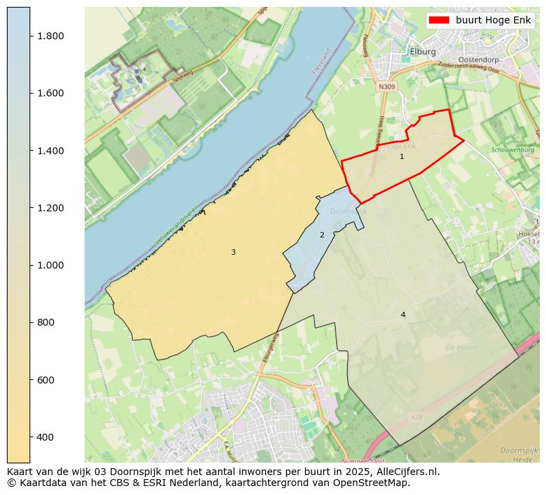Afbeelding van de buurt Hoge Enk op de kaart.