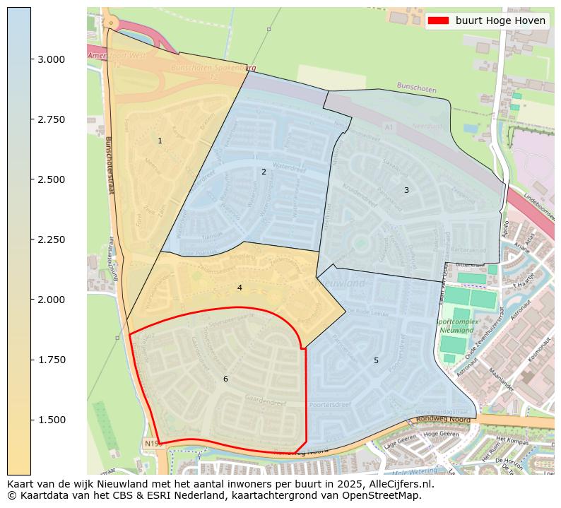 Afbeelding van de buurt Hoge Hoven op de kaart.