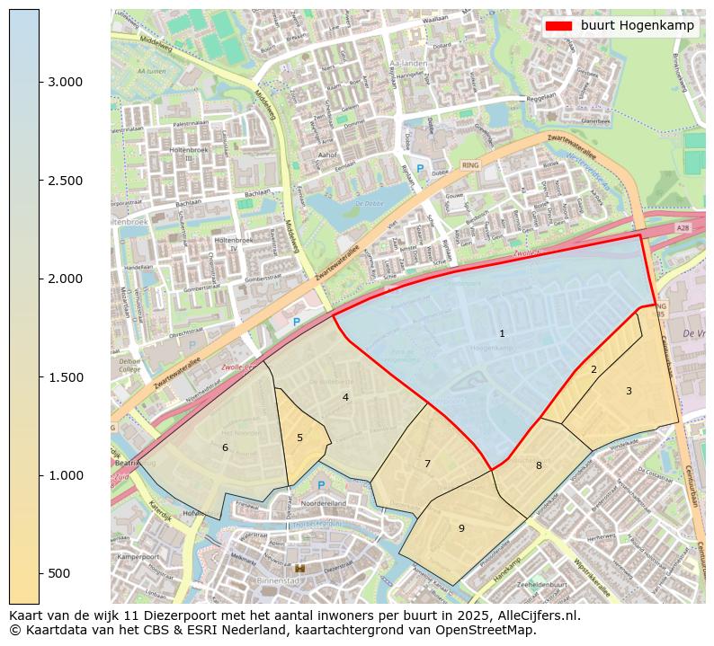 Afbeelding van de buurt Hogenkamp op de kaart.