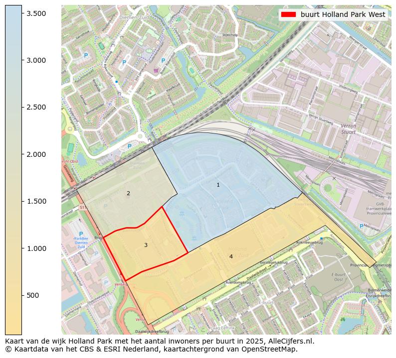 Afbeelding van de buurt Holland Park West op de kaart.