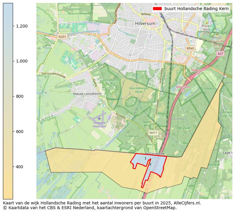 Afbeelding van de buurt Hollandsche Rading Kern op de kaart.
