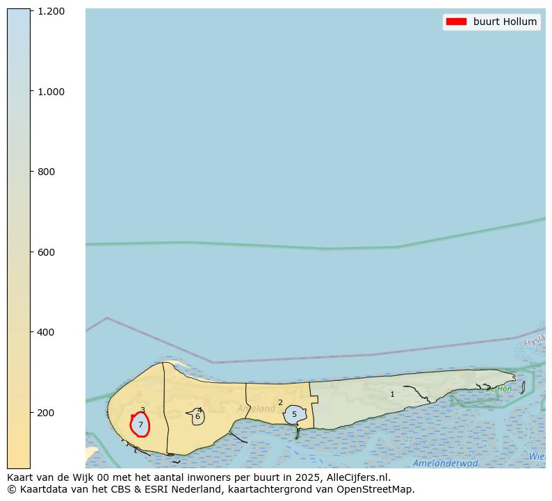 Afbeelding van de buurt Hollum op de kaart.