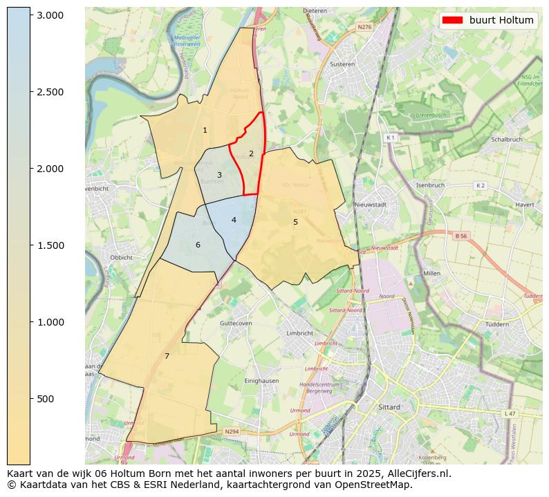 Afbeelding van de buurt Holtum op de kaart.