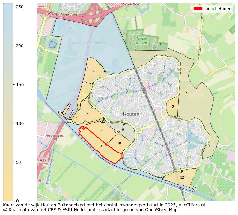 Afbeelding van de buurt Honen op de kaart.