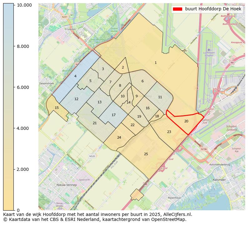 Afbeelding van de buurt Hoofddorp De Hoek op de kaart.