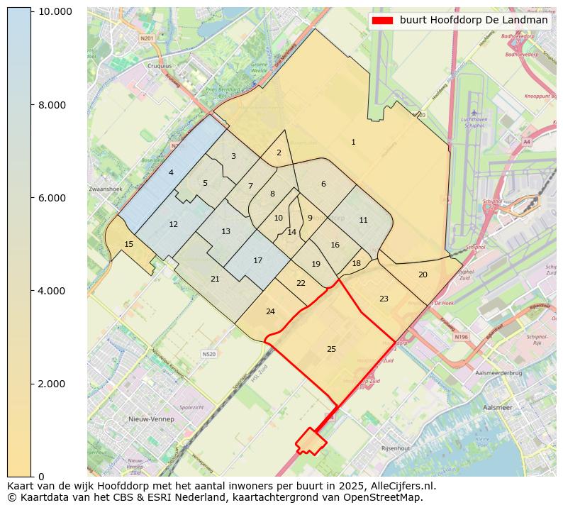 Afbeelding van de buurt Hoofddorp De Landman op de kaart.