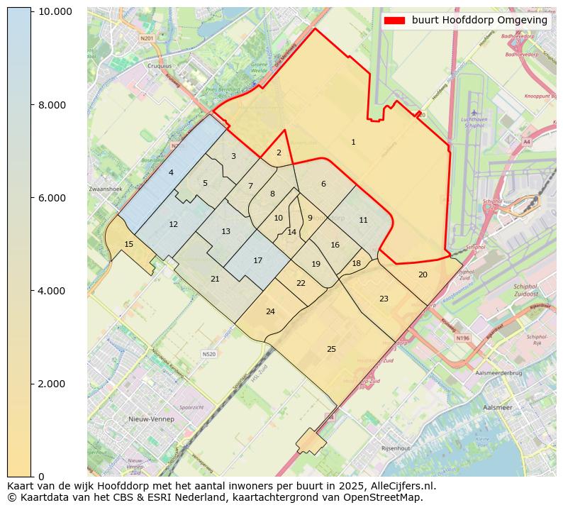 Afbeelding van de buurt Hoofddorp Omgeving op de kaart.