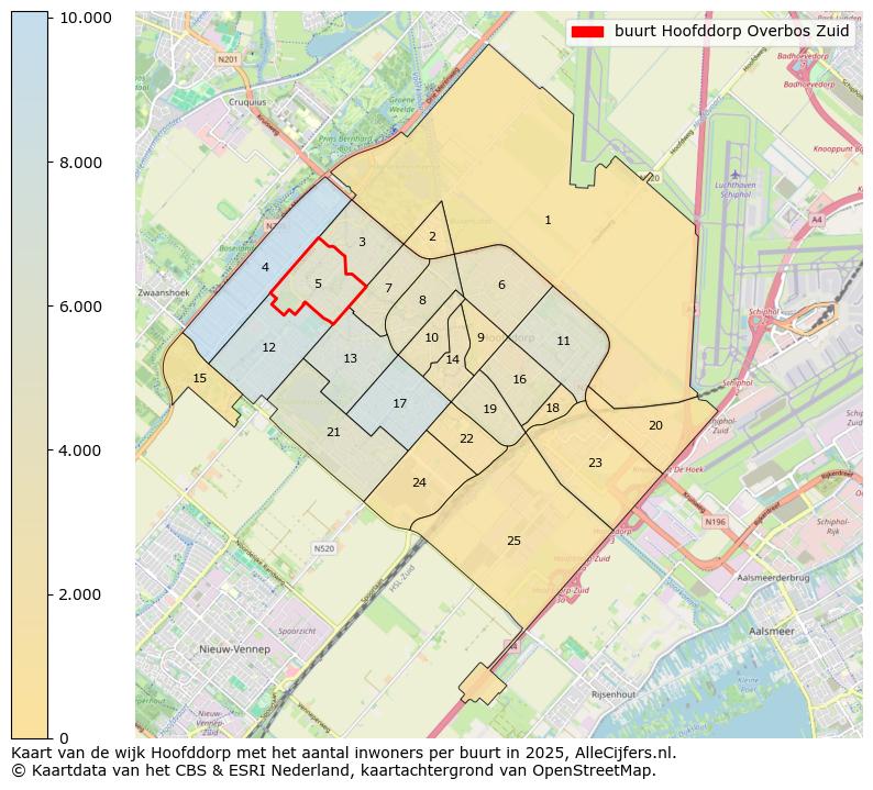 Afbeelding van de buurt Hoofddorp Overbos Zuid op de kaart.