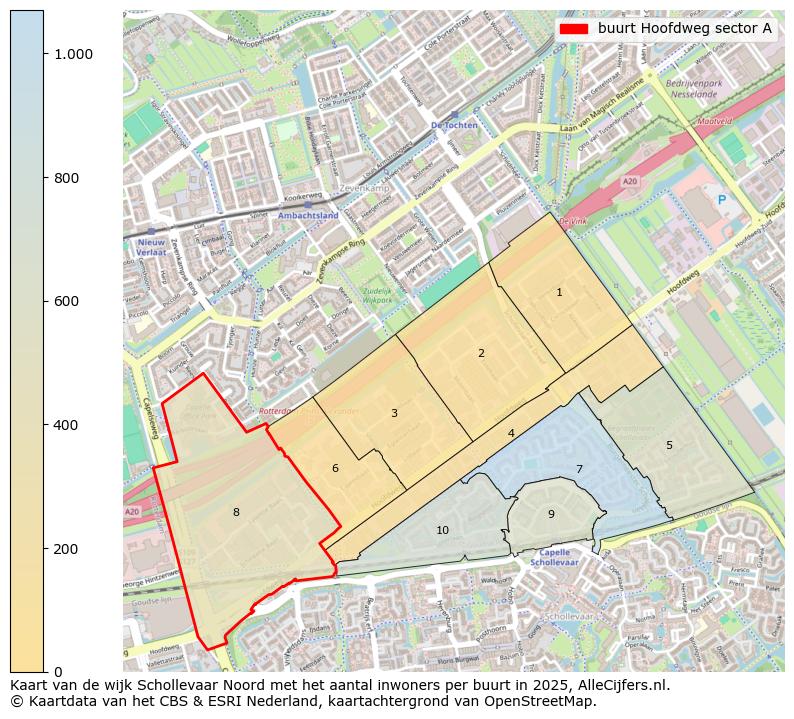 Afbeelding van de buurt Hoofdweg sector A op de kaart.