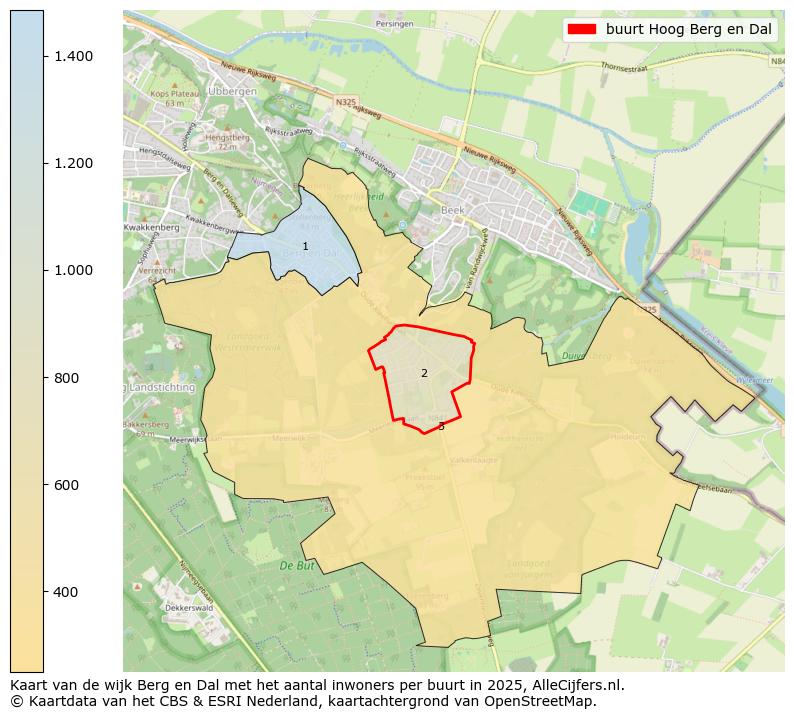 Afbeelding van de buurt Hoog Berg en Dal op de kaart.
