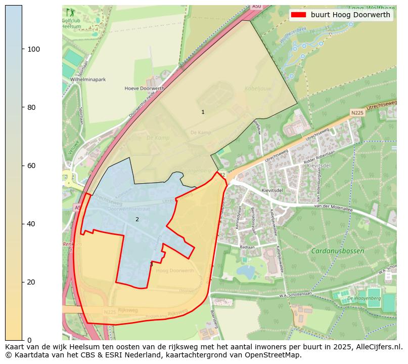 Afbeelding van de buurt Hoog Doorwerth op de kaart.