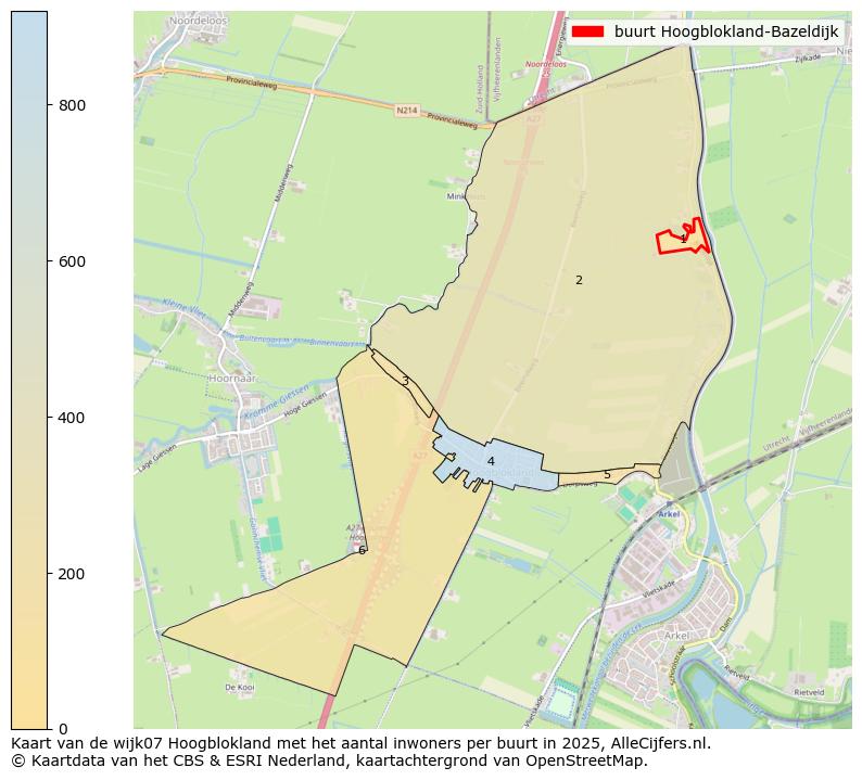 Afbeelding van de buurt Hoogblokland-Bazeldijk op de kaart.