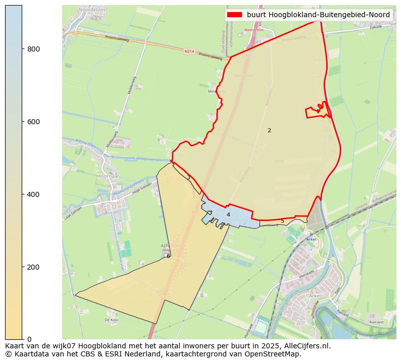 Afbeelding van de buurt Hoogblokland-Buitengebied-Noord op de kaart.