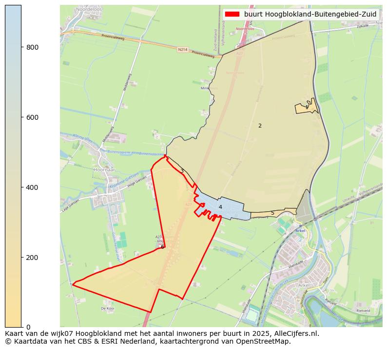 Afbeelding van de buurt Hoogblokland-Buitengebied-Zuid op de kaart.